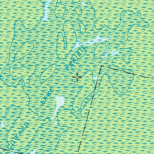 Topographic Map of Coward Lake Prairie, GA