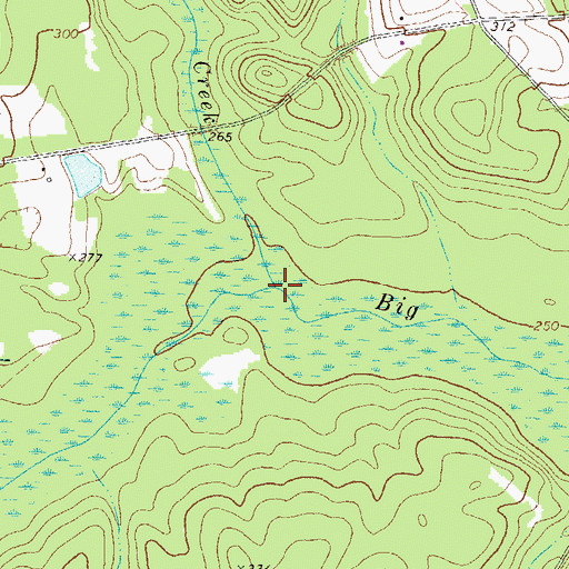 Topographic Map of Cowpen Creek, GA
