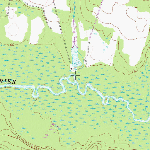 Topographic Map of Cox Branch, GA