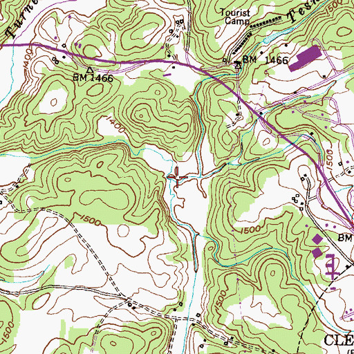 Topographic Map of Cox Creek, GA