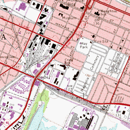 Topographic Map of Craig School, GA