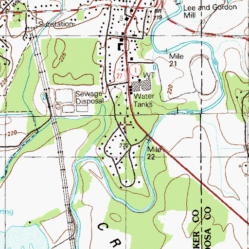 Topographic Map of Crawfish Valley, GA