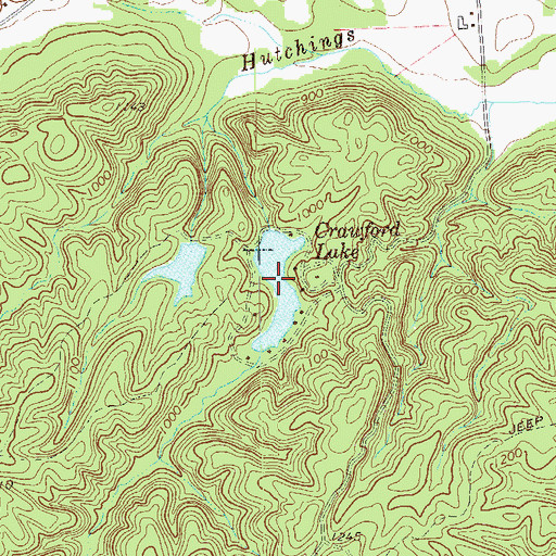 Topographic Map of Crawford Lake, GA