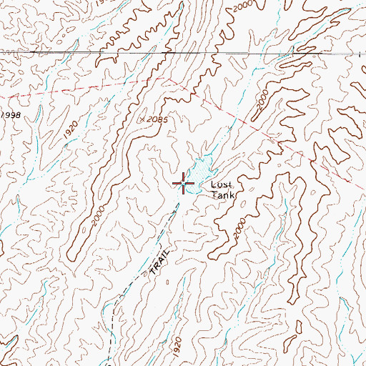 Topographic Map of Lost Tank, AZ