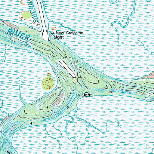 Topographic Map of Crescent River, GA