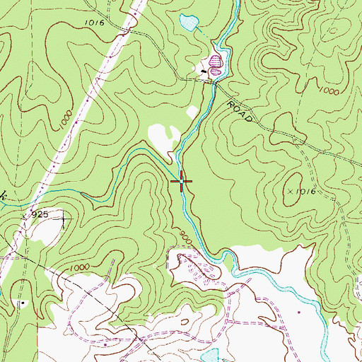 Topographic Map of Crews Creek, GA