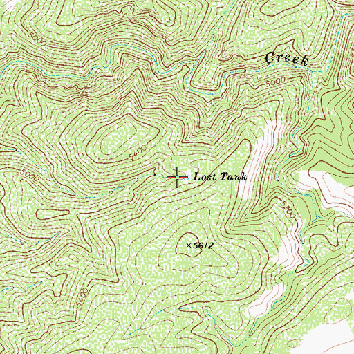 Topographic Map of Lost Tank, AZ