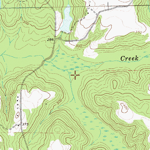 Topographic Map of Crooked Creek, GA