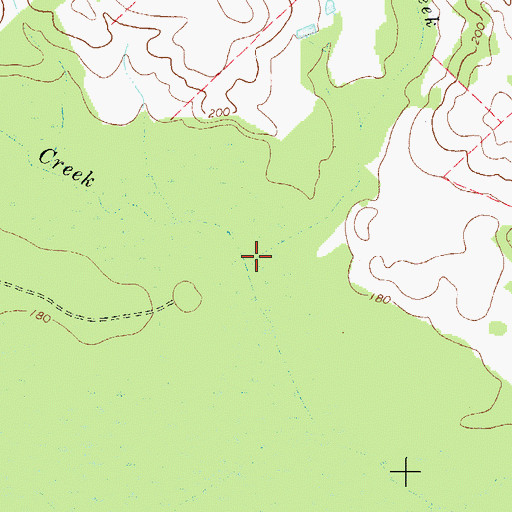 Topographic Map of Crooked Creek, GA