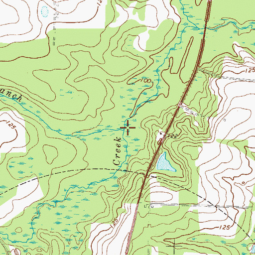 Topographic Map of Crooked Creek, GA