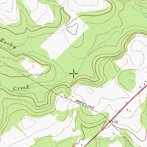 Topographic Map of Crooked Creek, GA