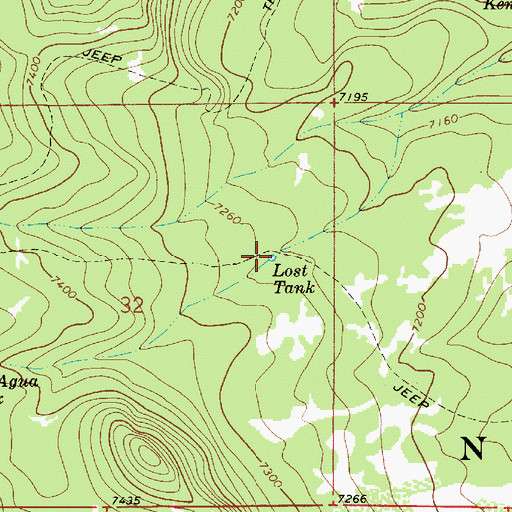 Topographic Map of Lost Tank, AZ