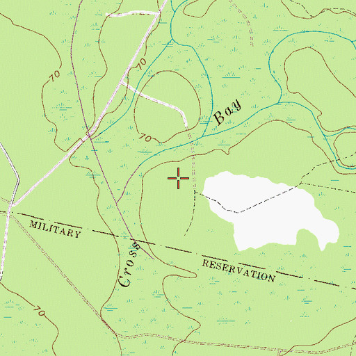 Topographic Map of Cross Bay, GA