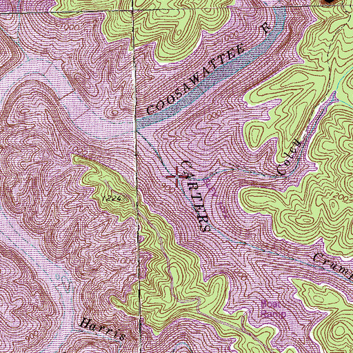 Topographic Map of Crump Creek, GA