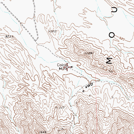 Topographic Map of Colrio Mine, AZ