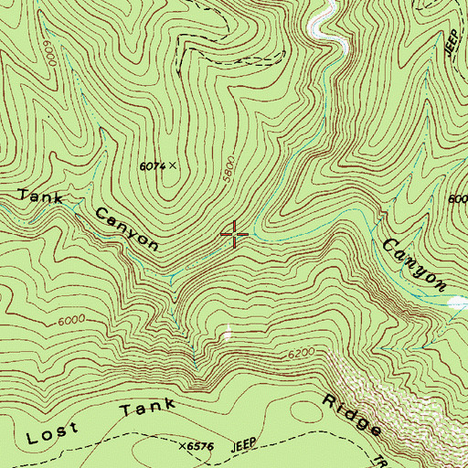Topographic Map of Lost Tank Canyon, AZ
