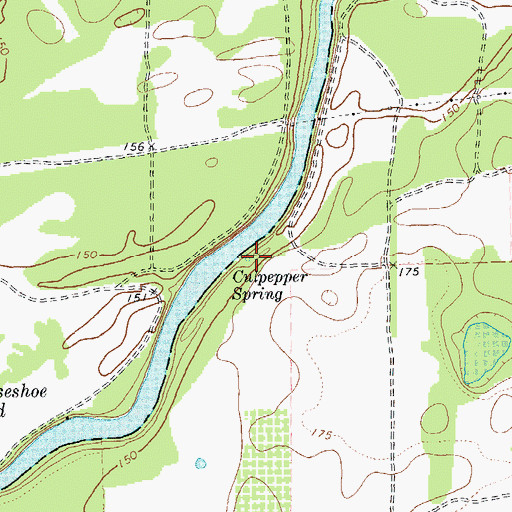 Topographic Map of Culpepper Spring, GA