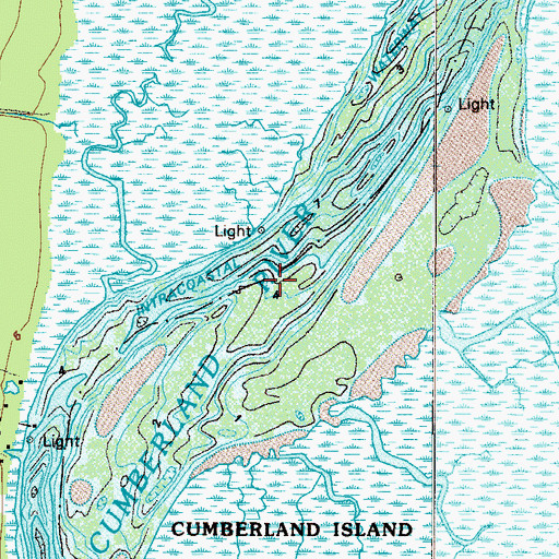 Topographic Map of Cumberland River, GA