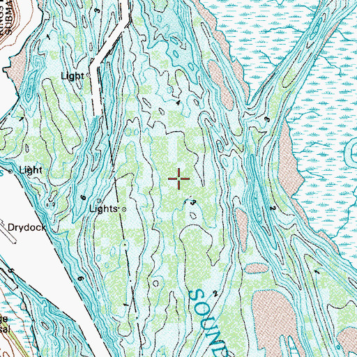 Topographic Map of Cumberland Sound, GA