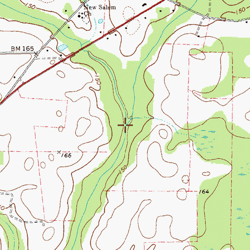 Topographic Map of Cypress Creek, GA