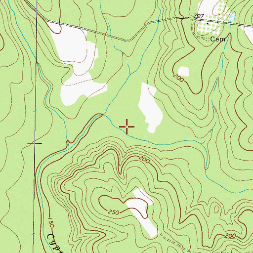 Topographic Map of Cypress Creek, GA