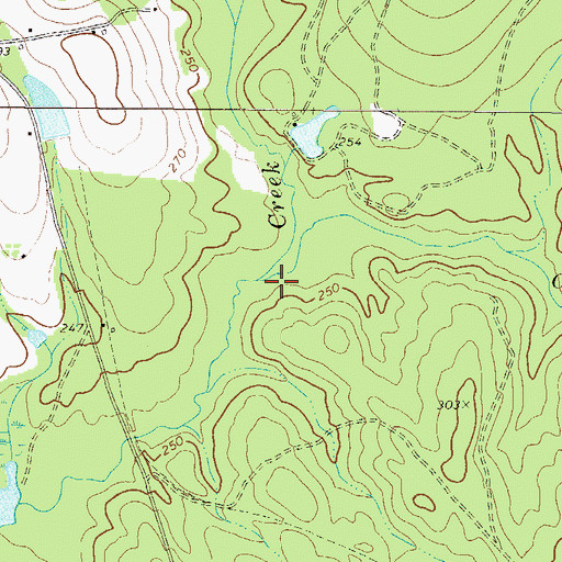 Topographic Map of Cypress Creek, GA