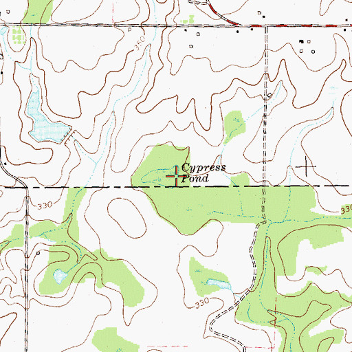Topographic Map of Cypress Pond, GA
