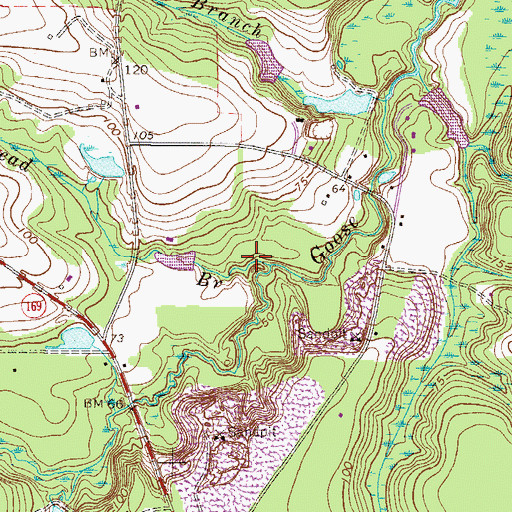 Topographic Map of Cypresshead Branch, GA