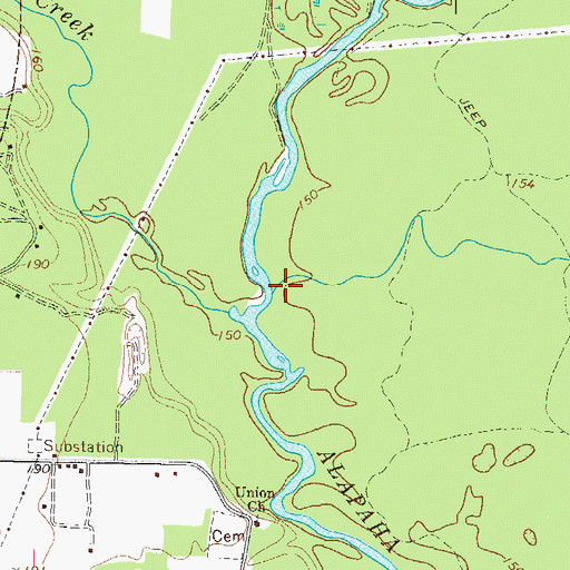 Topographic Map of Dampier Branch, GA