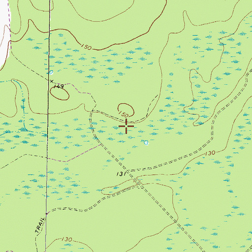 Topographic Map of Dan Bland Bay, GA