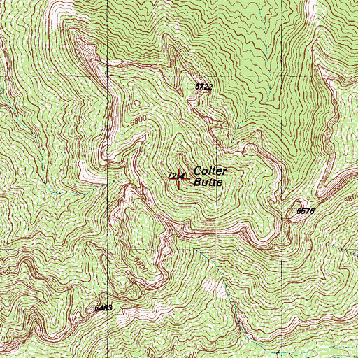 Topographic Map of Colter Butte, AZ
