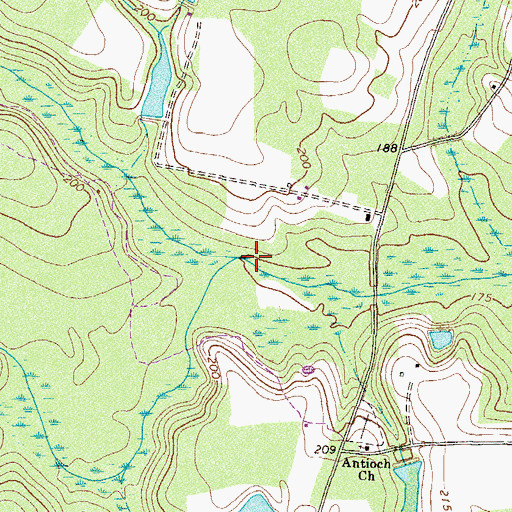 Topographic Map of Dark Bay, GA