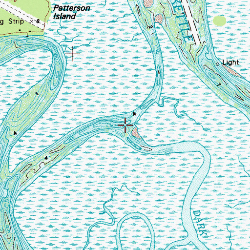 Topographic Map of Dark Creek, GA