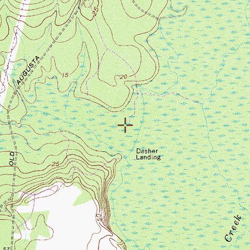 Topographic Map of Dasher Creek, GA
