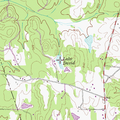 Topographic Map of Lake David, GA