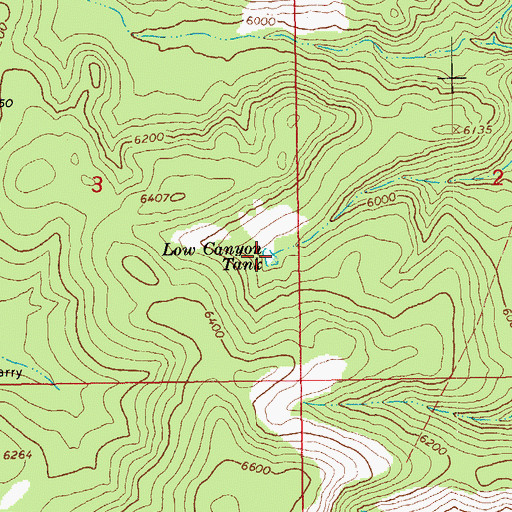 Topographic Map of Low Canyon Tank, AZ