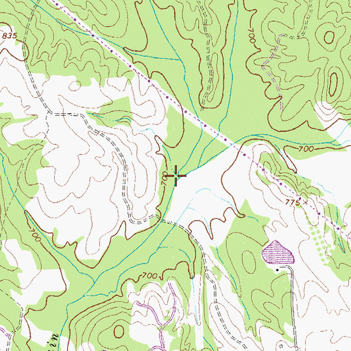 Topographic Map of Davis Branch, GA