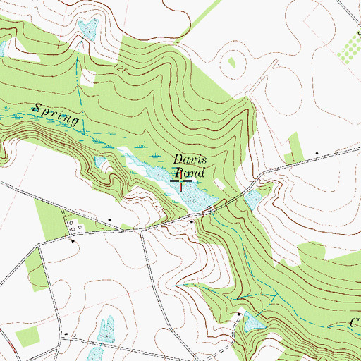 Topographic Map of Davis Pond, GA