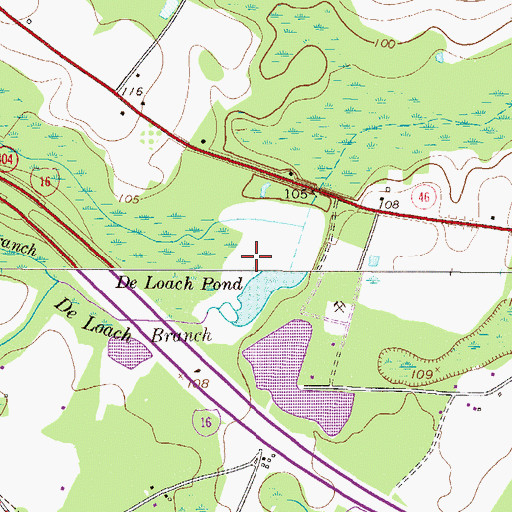 Topographic Map of Simmons Pond, GA