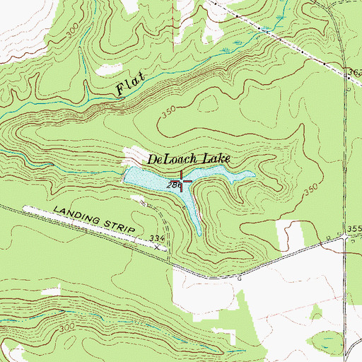 Topographic Map of DeLoach Lake, GA