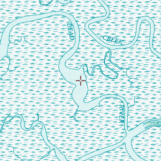 Topographic Map of Dead River, GA