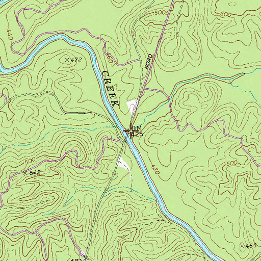 Topographic Map of Dean Creek, GA
