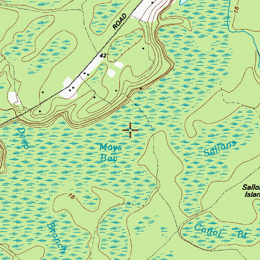 Topographic Map of Deep Branch, GA