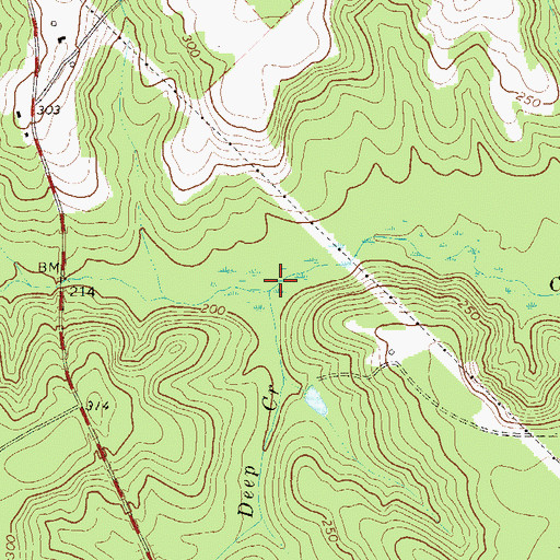 Topographic Map of Deep Creek, GA