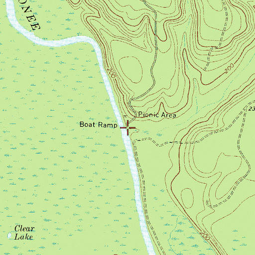 Topographic Map of Deep Creek, GA