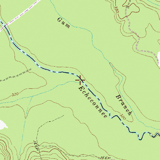Topographic Map of Deep Creek, GA