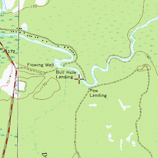 Topographic Map of Deep Creek, GA