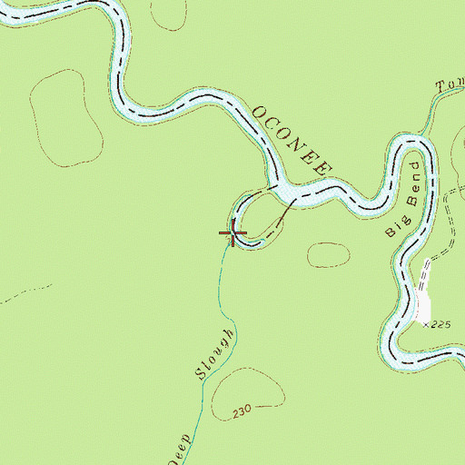 Topographic Map of Deep Slough, GA