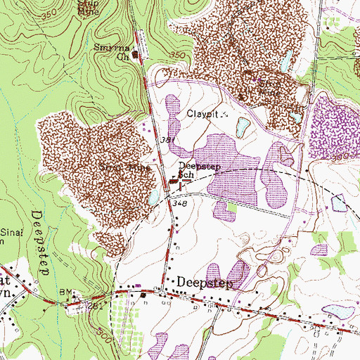 Topographic Map of Deepstep School, GA