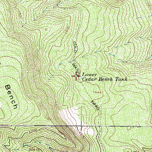 Topographic Map of Lower Cedar Bench Tank, AZ